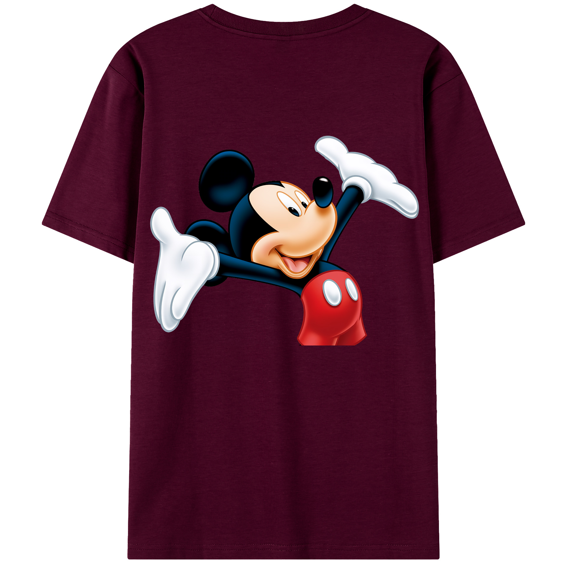 （画像用） ミッキーマウス Mickey Mouse レディース半袖Tシャツ(バックプリント)